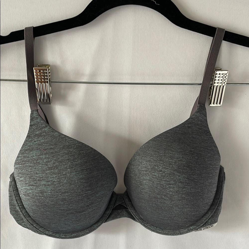Victoria's Secret Gray/teal Full-Coverage Bra with Seamless Cups size 32D‎